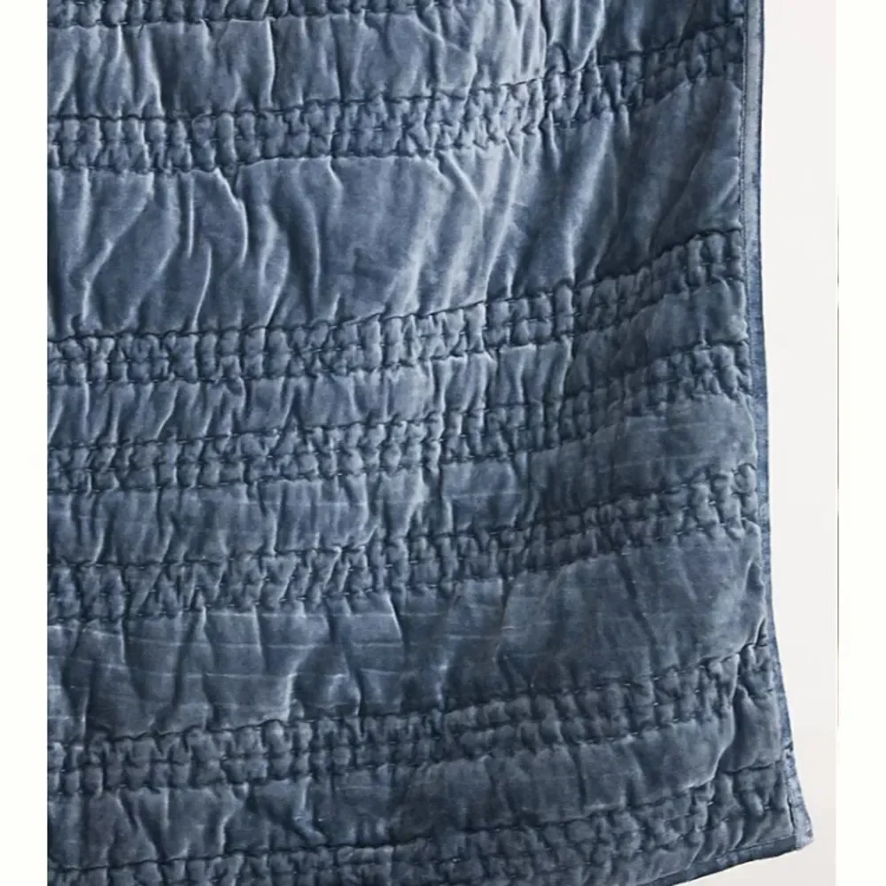 Anthropologie Lustered Velvet Alastair Twin Quilt